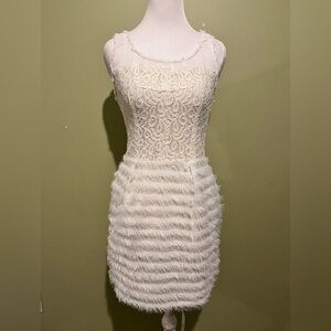 RACHEL Rachel Roy Lace and Feathered Dress